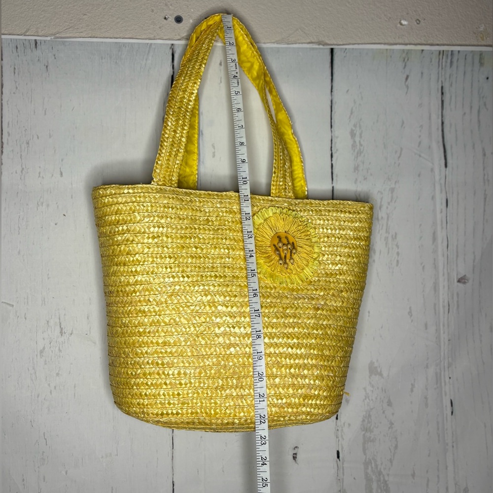 Yellow Straw Tote Bag - Picture 2 of 5